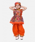 Navratri Embroidered Kediya With Dhoti And Cap For Boys