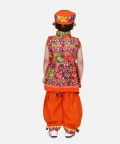 Navratri Embroidered Kediya With Dhoti And Cap For Boys