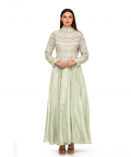 Pastel green embroidered gown