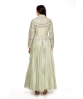 Pastel green embroidered gown