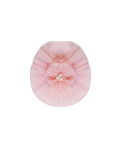 Ruffled Hair Clip With Pearls