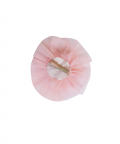 Ruffled Hair Clip With Pearls
