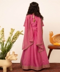 Delicate Emroidered Lehanga In Buta Fabric