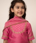 Delicate Emroidered Lehanga In Buta Fabric