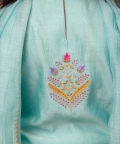 V -Neck Emroidered Lehanga Set