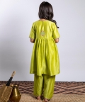 Emroidered Yoke Kurta With Salwar