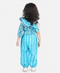 Printed One Sleeve Ruffle Top & Harem Pant Co Ords Sets