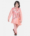 Festive Wear Assymetric Kurta Pajama & Floral Printed Jacket