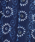 Printed Half Sleeve Pure Cotton Shirt For Boys- Indigo