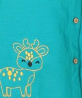 Embroidered Pure Cotton Kurta With Printed Dhoti