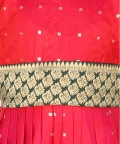 Ethnic Silk Booti Party Dress Gown For Girls- Pink