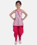 Cambric Halter Neck Top Dhoti Sets