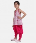 Cambric Halter Neck Top Dhoti Sets
