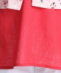 Festive Wear Attached Floral Jacket Kurta Pajama - Peach
