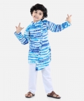 Cotton Ethnic Printed Asymmetric Front Open Kurta Pajama-
