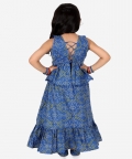 Pure Cotton Frill Lehenga Choli - Blue