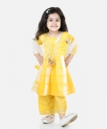 Hand Dyed Chanderi Silk Kurti Pant With Dupatta