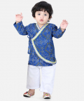 Full Sleeve Cotton Kurta Pajama for Boys-Blue