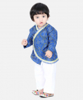 Full Sleeve Cotton Kurta Pajama for Boys-Blue