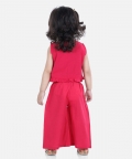 Bird Embroidered Top Palazzo Indo Western Clothing Pink