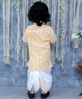 Lucknowi Chikankari Full Sleeve Cotton Kurta with Dhoti