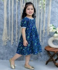  Pure Printed Cotton Puff Sleeve Summer Frock and Dresses