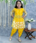 Embroidered Jacket with Top and Dhoti Co Ords Sets
