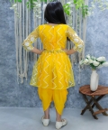 Embroidered Jacket with Top and Dhoti Co Ords Sets