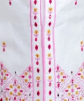 Boys Embroidered Full Sleeve Sherwani with Pajama  White
