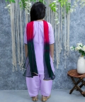 Front  Embroidered Kurti with Salwar and Dupatta- Lavender