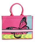 Canvas Striking Butterfly Tote