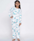 Berrytree Organic Cotton Night Suit Girls-Green Cars