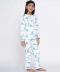 Berrytree Organic Cotton Night Suit Girls-Green Cars