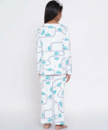 Berrytree Organic Cotton Night Suit Girls-Green Cars