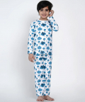 Organic Cotton Nightsuit Blue Clouds