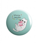 Personalised Christmas Cat Badge