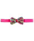 Bow Elastic Hairband - Shaded Hot Pink