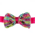 Bow Elastic Hairband - Shaded Hot Pink
