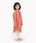 Orange Kurta Pyjama Set