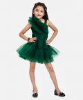 Bottle Green Tulle Dress