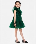 Bottle Green Tulle Dress