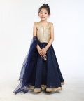 Sequin Crop Top And Lehenga Set 