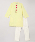 Lime Col Linen Kurta Set