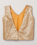 Gold Sequin Blouse With Sequin Embroidere Skirt And Contrast Dupatta