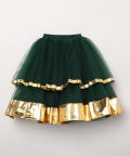 Poly Silk Jacquard Halter Neck Blouse With Tulle Skirt And Dupatta