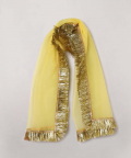 Chanderi Silk Blouse And Heavy Embellished Skirt With Contrast Dupatta