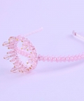 Crown Shaped Beaded Hairband With Crystal Embellishments
