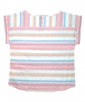 Girls Multi Color Stripe Seersucker 
