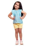 Girls Jujubes Blue Linen  