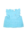 Girls Jujubes Blue Linen  